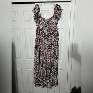 Indulge Pink, Purple and White Ruffled Tiered Sundress